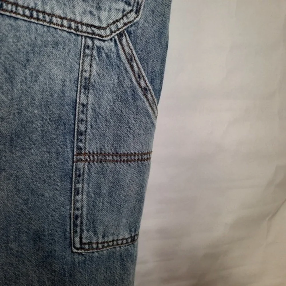 S O N G Jeans Women 29 Blue Y2K Utility Carpenter Cargo Relaxed Streetwear Denim